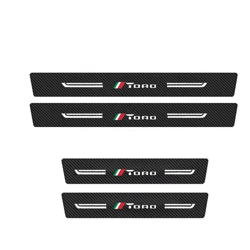 SDYAYFGE 4Pcs Kick Plates Car Door Sill Protector,for FIAT TORO