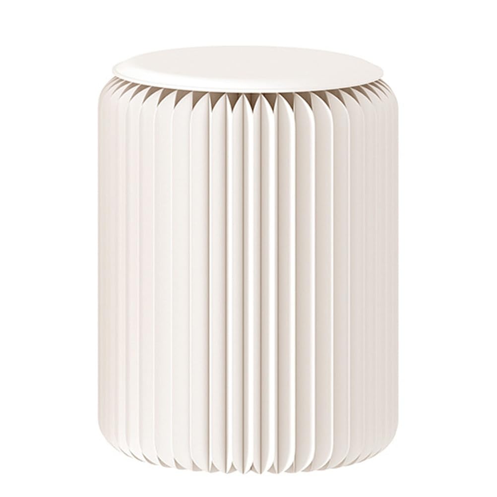 Tabouret en papier pliable design nid d'abeille kraft marron 52cm