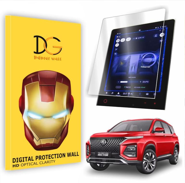 SCREEN GUARD For MG HECTOR 2024 FACELIFT 14 INCH INFOTAINMENT TOUCHSCREEN PROTECTOR New Generation MgHector Car Accessory 2026 [Not Tempered Glass] (Hector [14" Info] Glossy)-image-28
