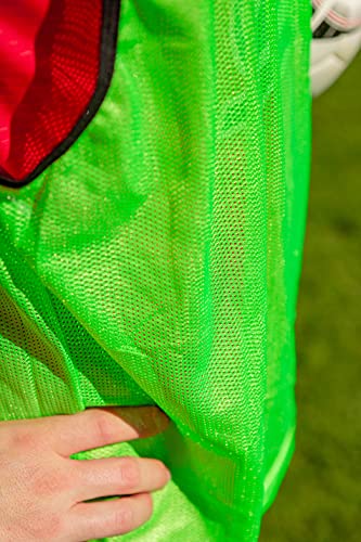 POWERSHOT Chasuble de Sport - Couleurs au Choix - Taille Adulte M-L/Enfant XS-S/et Grande Taille XL-XXL ! Résistant (Vert, XS/S (Lot de 5)) Cover