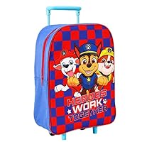 TDL Kids Standard Folding Trolley Hand Luggage Bag Backpack for School Travel Holidays Paw Patrol