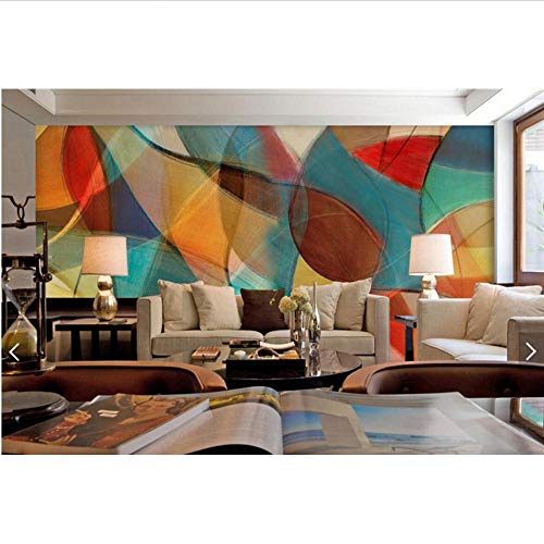 Benutzerdefinierte 3D Bunte Abstrakte Fantasie Farbe Abstrakte Ölgemälde Wandgestaltung Wand Custom Living Tv Hintergrund-140X100Cm (56 *
