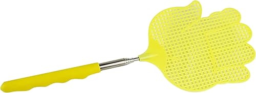 YJYdadaS Matamoscas retráctil, mini matamoscas retráctil de acero inoxidable, matamoscas retráctil duradero, amarillo, verde, azul, rosa de 4