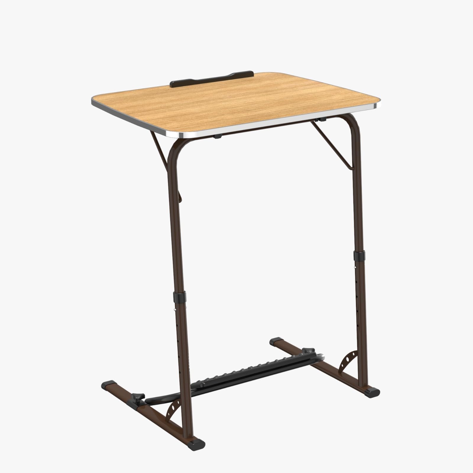 TABLE MAGIC- Bade XL Size Top Table Mat Finish Steel Wood 60 * 45 * 75 cm Multipurpose Laptop Table with footrest 5 Heights 3 Angles Adjustable (TABLE MAGIC BADE Golden Teak, X-Large) (B09LQNXQT4) Amazon Price History, Amazon Price Tracker