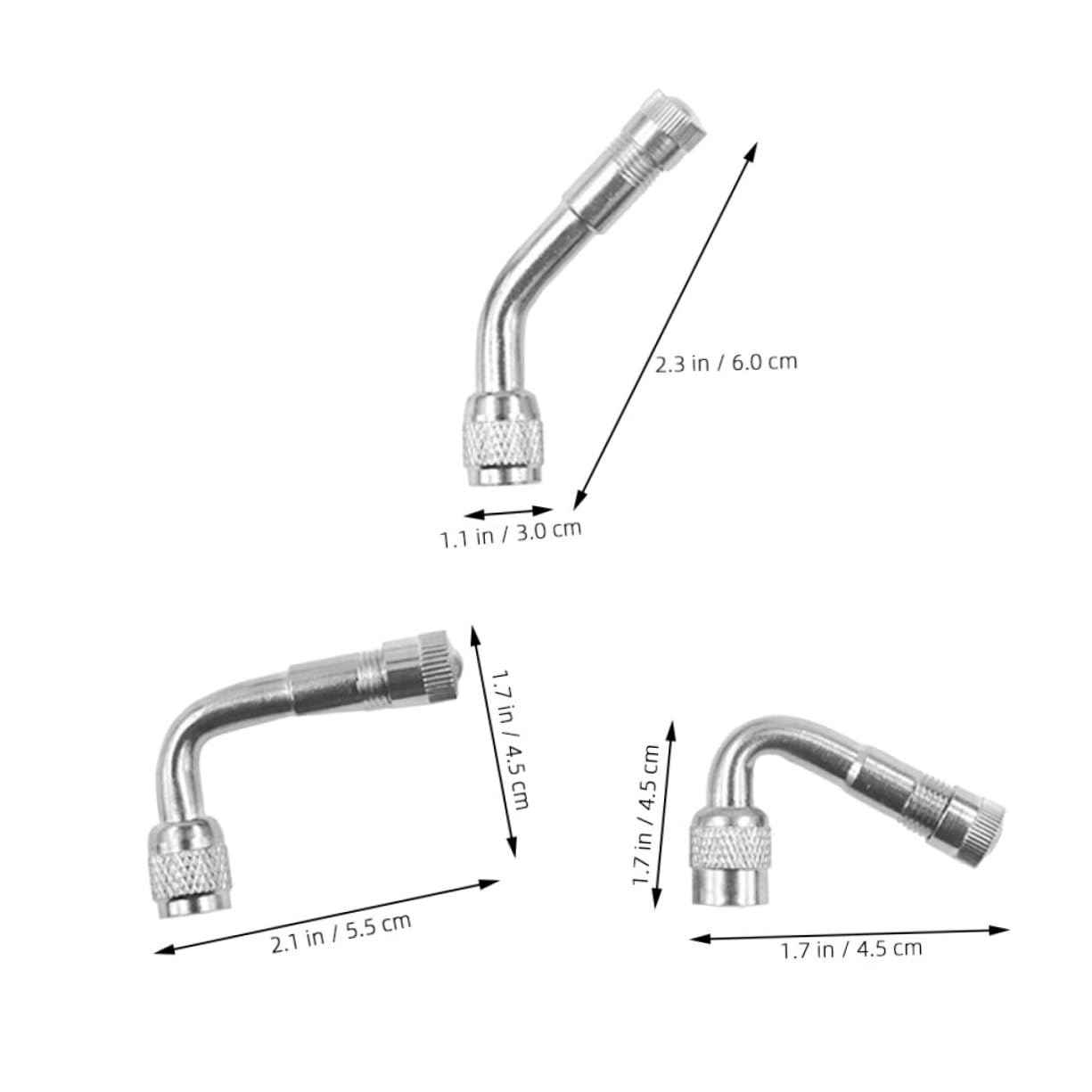 SOLUSTRE 30pièces Rallonges De Valves De Pneus Extensions De Tige pour Gonflage Accessoires Universels pour Voitures Et Vélos