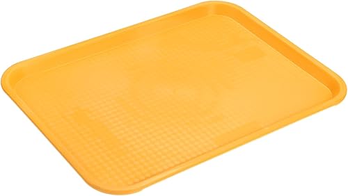uxcell Bandejas de plástico de comida rápida a granel de 12 x 16 pulgadas rectangulares para servir, bandejas de cafetería, platos para servir para