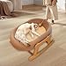 Bothyi Cat Bed Cradle Pet Bed Breathable Open Top Comfortable Pet Supplies Sleeping Couch Cot for Indoor and Outdoor Use, Brown