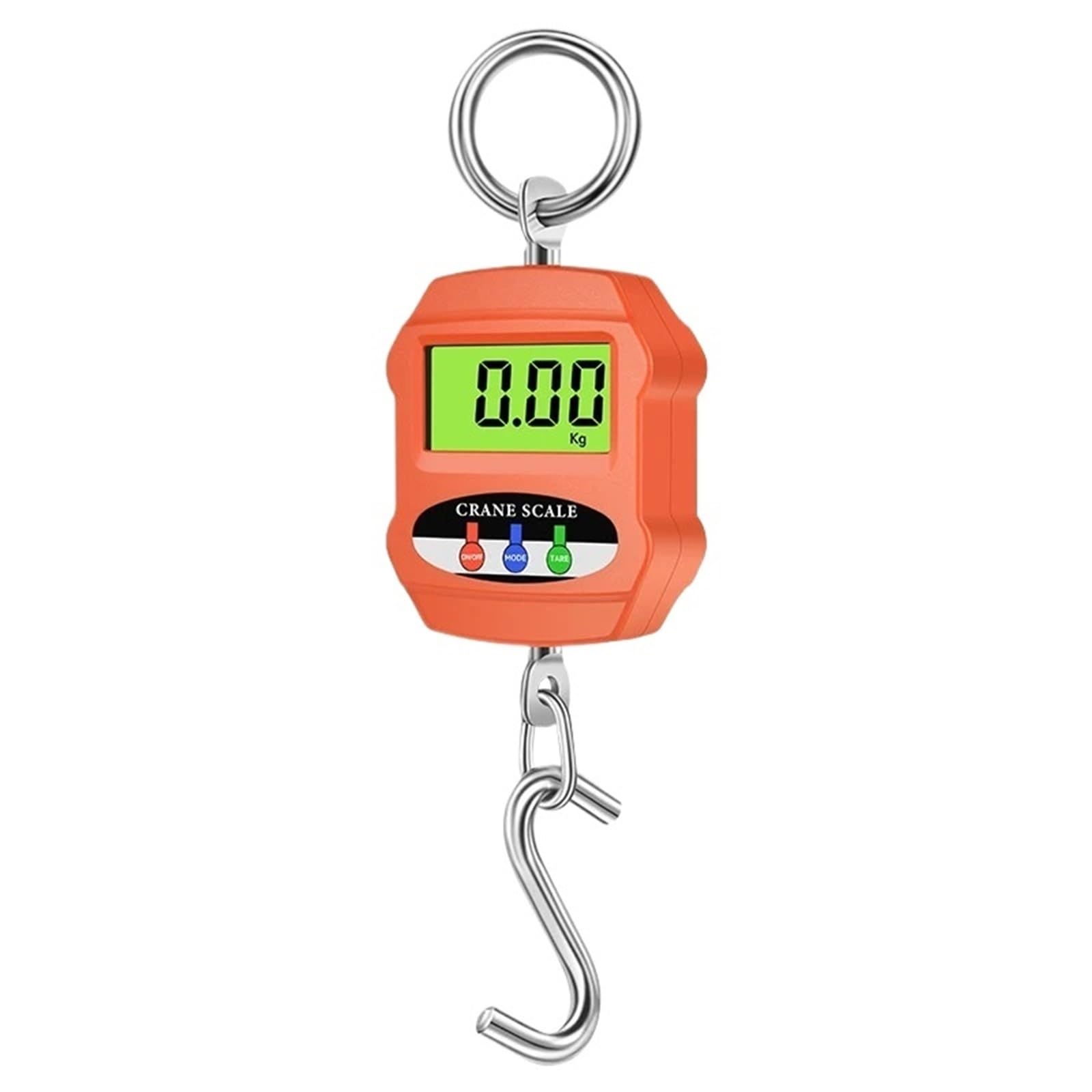 Digital Crane Scale, 300kg 50g Electronic Hanging Scales Digital Stainless Steel Hook Weighing LCD Crane Scale(Oranje)