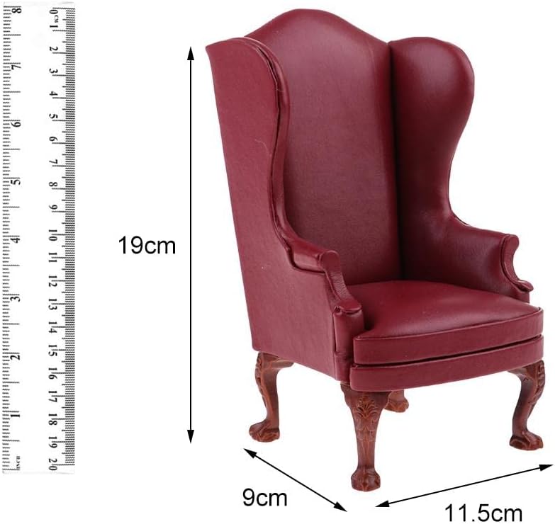 Custom 1:6 Action Figure Armchair Dollhouse Furniture for 12 Inch Hobbyists Doll Decoration Accessories Parts, red Single