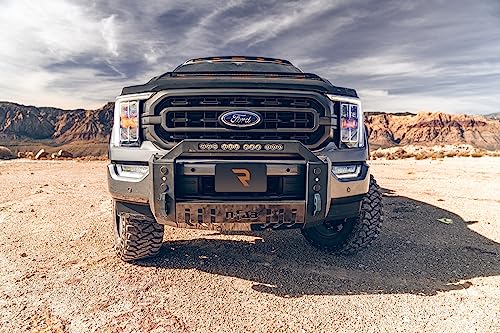 Image of RealTruck Heavy Metal Bull Bar for Chevy Silverado |, Steel, Textured Black | C19BB01-TX | Fits 2019-2021 Chevy 1500 /2022 1500 LTD