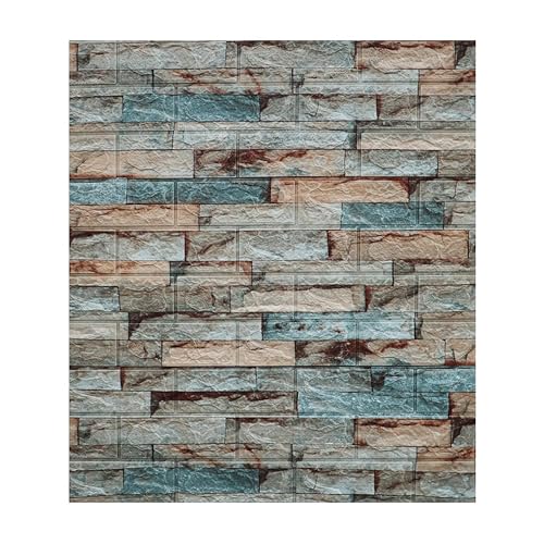 Image of Wall Stickers Wallpaper PE Foam Brick Design DIY Decal (70x 77 cm 5.8 sq.ft. Each Sheet) 3D Frames PVC DIY Self Adhesive