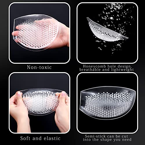 Honoson 2 Pairs Breathable Silicone Bra Inserts Waterproof Reusable Bra Inserts Breast Enhancers for Bra Swimsuit Sports Bra3
