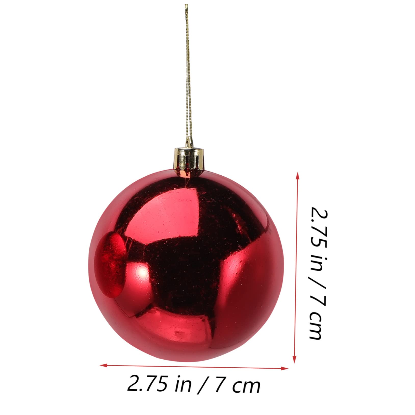 PRETYZOOM STK Weihnachtskugeln Hängende Baumkugel Christbaumschmuck Weihnachtsbaumkugeln Weihnachtsbaum Hängende Kugeln Weihnachtsdekoration Zum Aufhängen Deckendekorationen Rot Plastik
