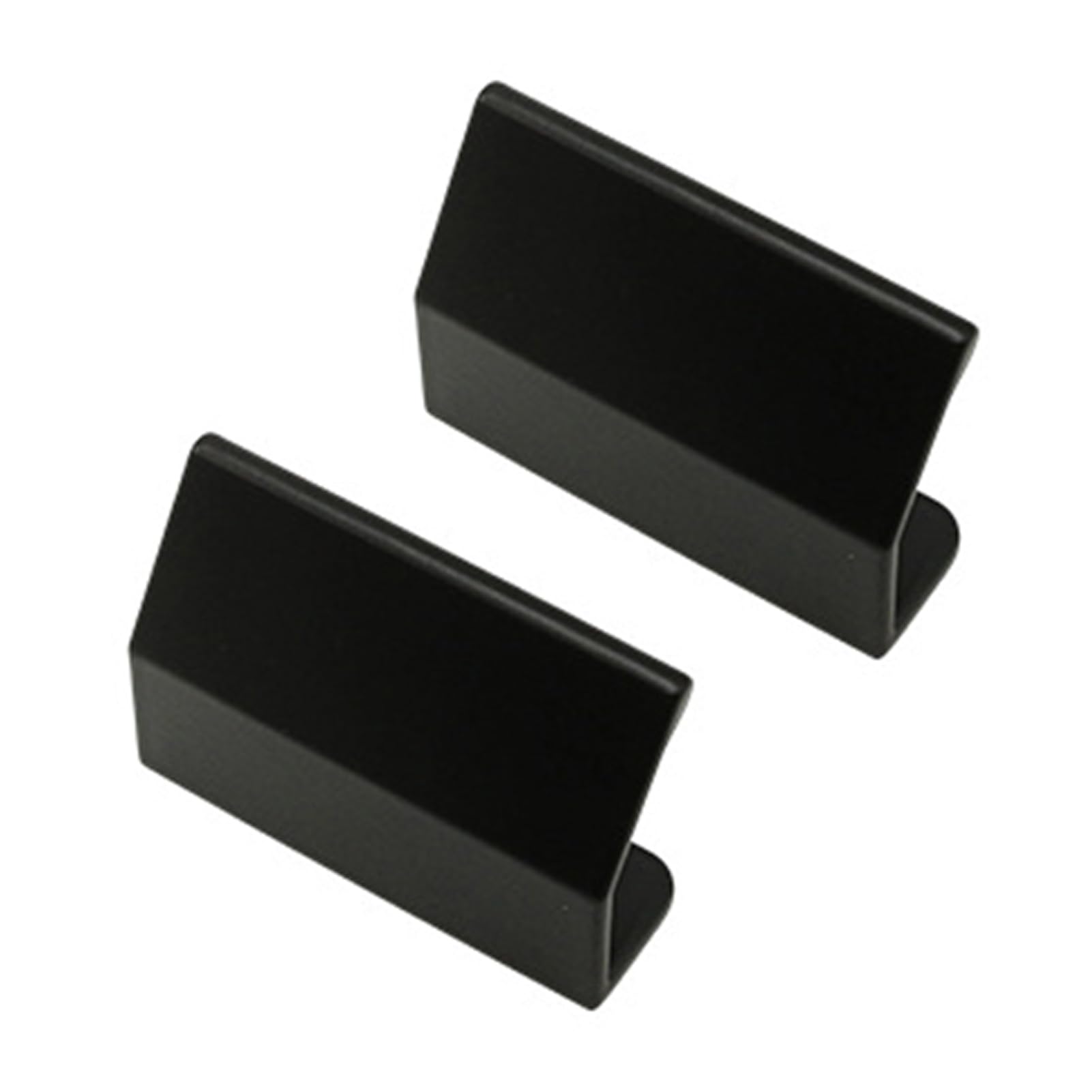DSWZLQDXB 2 Pieces Drawer Handles Zinc Alloy Finger Edge Pull Hidden Closet Handle Furniture Cabinet Kitchen Knobs Door Levers for Cupboard Wardrobe (Black)