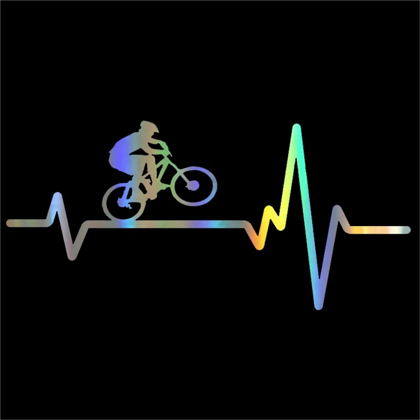 FGLFPXI Cycling Mountain Bike Helmet Heartbeat Car Sticker Automobiles Motorcycles Exterior Accessories Decals
