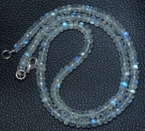 Collier pierre de lune arc-en-ciel naturelle AAA+++ pour éviter les fausses gemmes