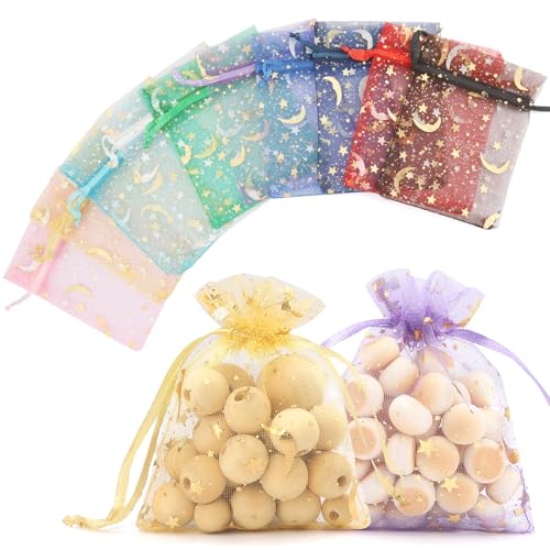 50 Sacs Organza, Pochette Bijoux 8x10cm, Sacs Lavande Vide, Tulle Dragées, Sacs Cadeau Tissu, Bijoux Drawstring Bag