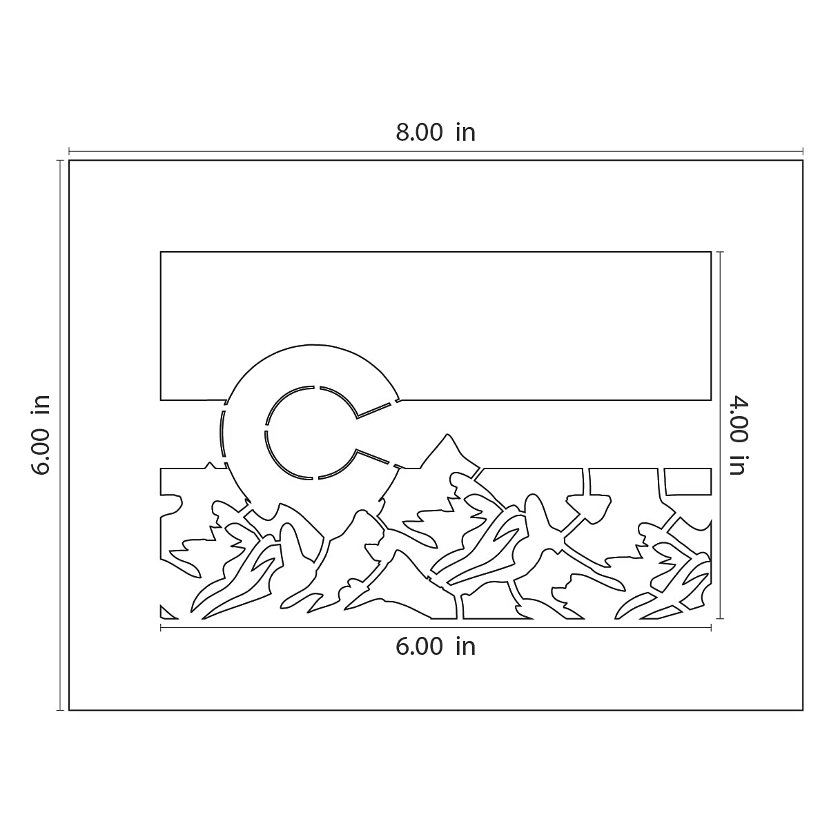Stencil Stop Plantilla de bandera de Colorado con montañas, 6 x 4 pulgadas, plantillas reutilizables para pintar en madera, paredes, tela y rocas, plástico mylar duradero de 14 mil para manualidades y