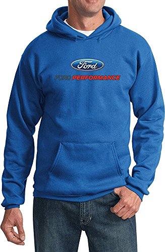 Ford Performance Racing Hooded Sweatshirt Pullover Ford Motor Power Racing Mens Hoodie Royal Blue Medium