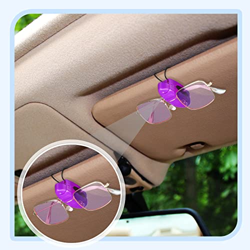 Image of Frienda 5 Pcs Sunglasses Holder for Car Sun Visor Clip, Sunglass Holder for Visor Eyeglasses Mount Ticket Card Clip Car Accessories for Women Men (Bright Color)