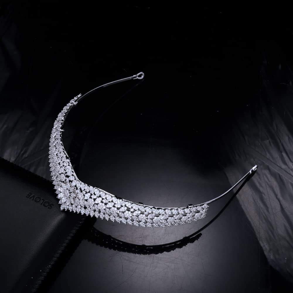 Tiaras de boda con circonita cúbica para novia, pequeñas y dulces de 16 cumpleaños, graduación, reina, coronas, concursos, coronas para 15 años, quinceañeras 2023, accesorios para el cabello de plata