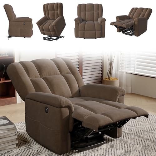 YGHQAP Sillón de relax eléctrico, de masaje, sillón de relax con función reclinable eléctrica, sillón con función de sueño, sillón de televisión ajustable eléctricamente, sillón sin estrés