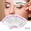 24 PCS Eyebrow Shaping Stencils, Kalolary Eyebrow Grooming Stencil Kit Shaping Templates DIY Tools for Eyebrows Shaping
