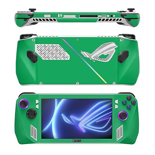 Image of MightySkins Skin Compatible with Asus ROG Ally - Solid Green | Protective, Durable, and Unique Vinyl Decal wrap Cover | Easy to Apply, Remove, and Change Styles