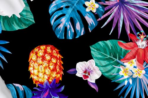 Image of Cromoncent Matching Hawaiian Outfits for Family, Dad and Son Matching Luau Beach Tropical Shirts Mommy Daughter Tropical Sets
