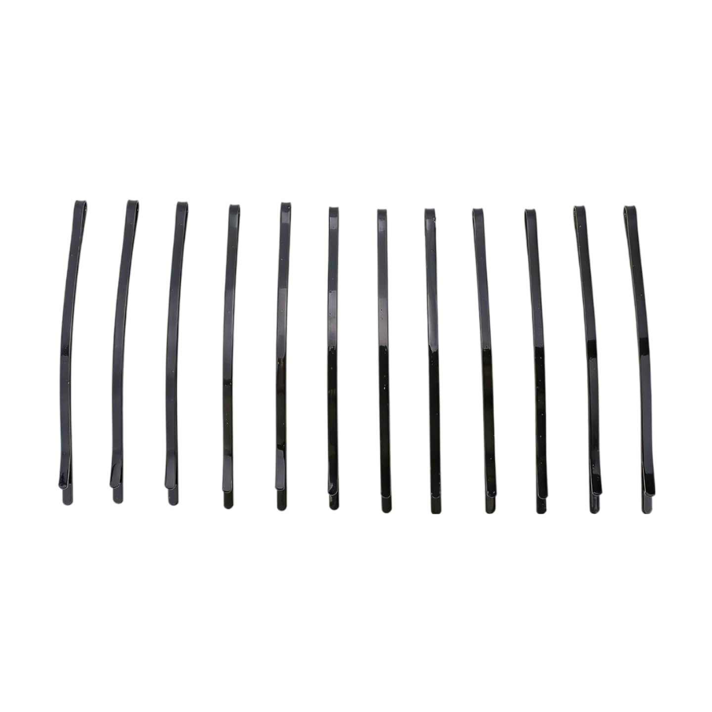 12 Pcs Black Bobby Pins Set, Long Hair Pins for Thick Hair Styling Clips, Stylish Barrettes Minimalist Makeup Hairpins, Anime Cosplay Accessories for Women Teen Girls
