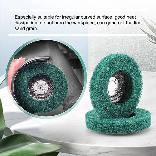 Geieold 5 StüCke Nylon Faser Flap Rad Polieren Polier Scheibe Scheuer Schwamm Schleif Scheibe für Schleifer für Metall Polierer