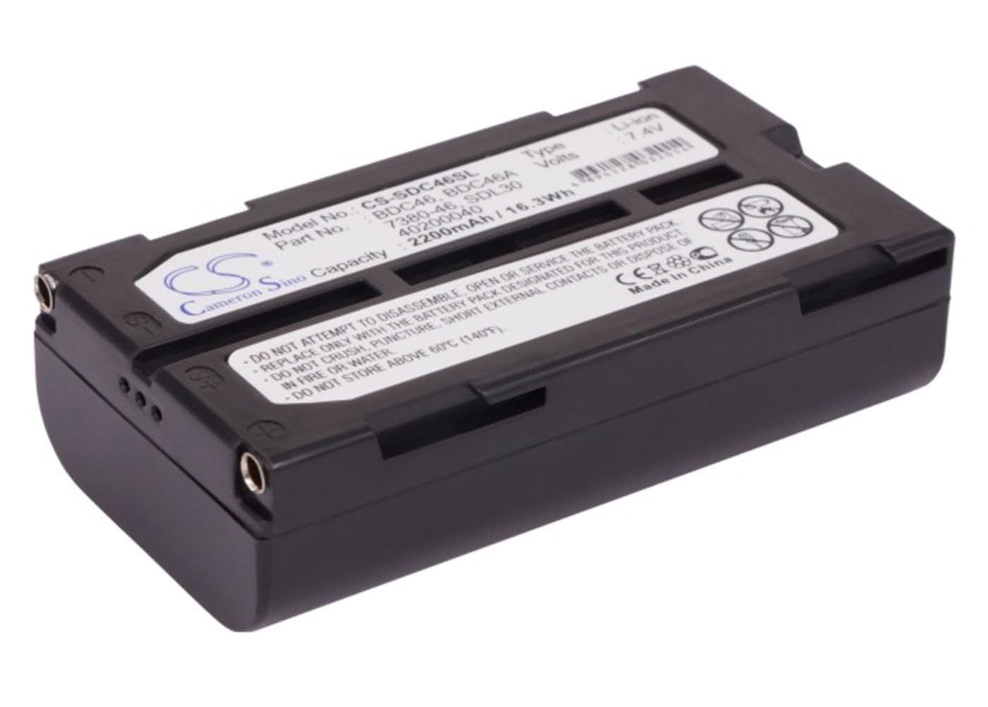 VINTRONS Replacement Battery for Sokkia BDC-46, BDC-46A, BDC-46B, (2200mAh/16.3Wh),