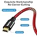 AGVEE 6.6ft Mini USB Cable, Braided Durable USB-A to Mini-B Charger Charging Cord for TI-84, Garmin GPS, Go-Pro Hero 4 3 2 HD, PS3 Controller, Canon Camera, Blue Yeti Microphone, Red