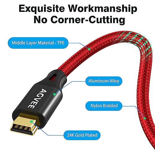 AGVEE 10ft Mini USB Cable, Durable USB-A to Mini-B Data and Charger by AGVEE - Used condition - Image 7