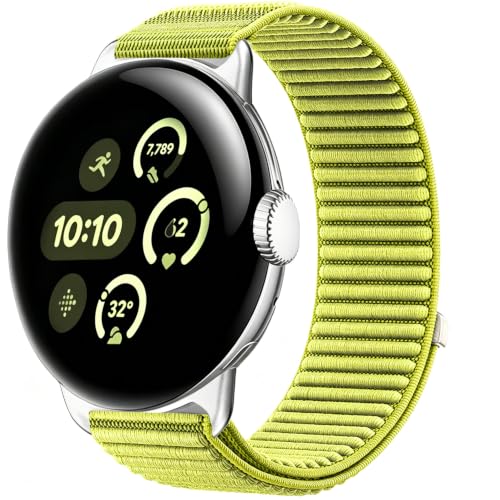 Image of Sundara Nylon Sport Bracelet compatible with Google Pixel Watch 4 3 2 1 flexible seamless adjustable bracelet compatible with Google Pixel Watch 41mm 45mm