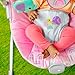 Bright Starts Pink Paradise Portable Baby Bouncer with Vibrating Infant Seat and -Toy Bar, Max Weight 20 lbs., Age 0-6 Months