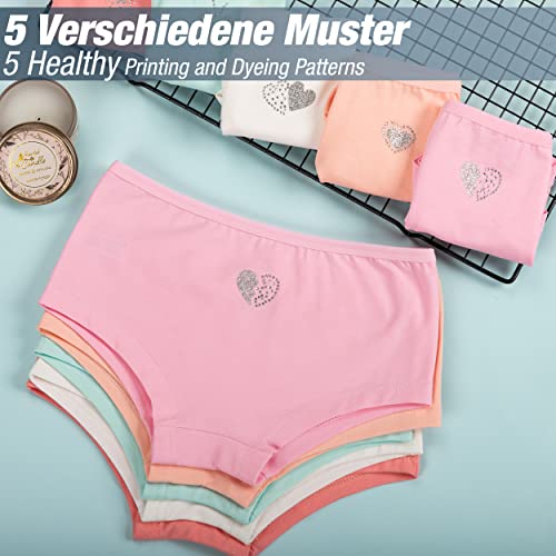 ® 10 Girls Cotton Rhinestone & Glitter Panties Underwear 2-15 Years2