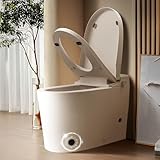Smart Non-Electric Bidet Toilet - One-Piece Toilet with Dual Flush (Foot Pedal & Button) | Dual Nozzle Wash | Complete Installation Kit