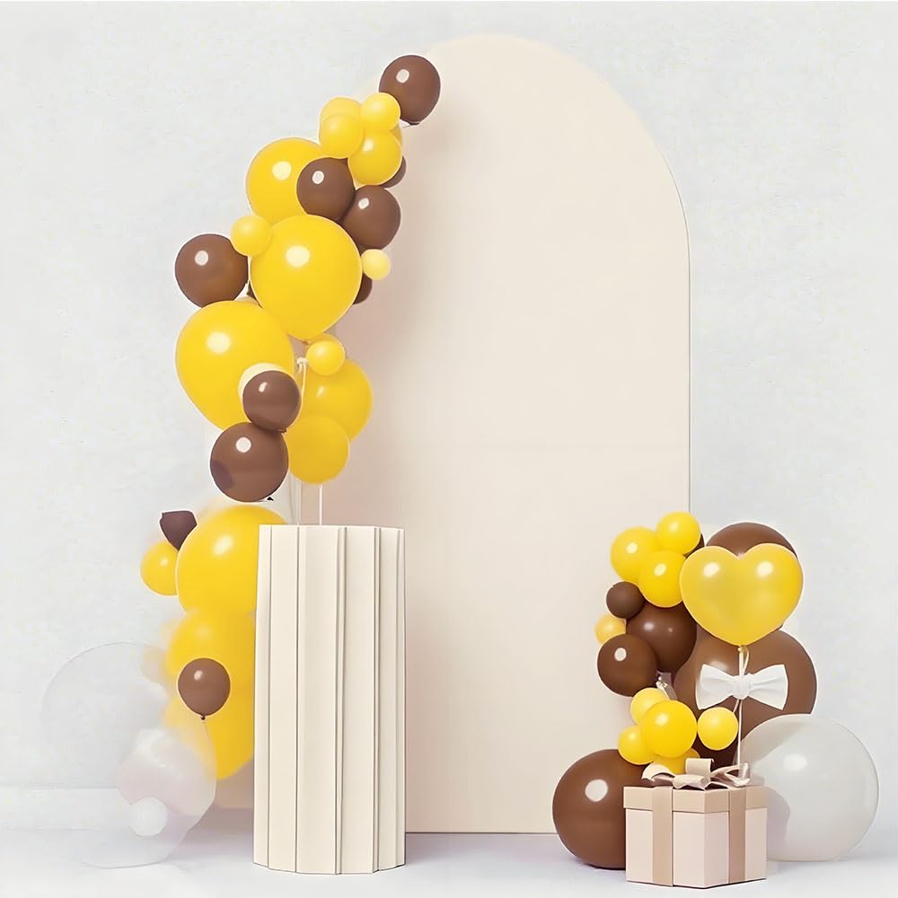 7.2FT Beige Wedding Arch Cover, Beige 7.2FT Arch Backdrop Cover,Chiara Covers for Wedding Birthday Party Celebration Decor