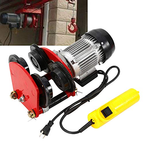 1T Miniature Electric Hoist Sports Car, Electric Wire Rope Hoist Crane with Trolley