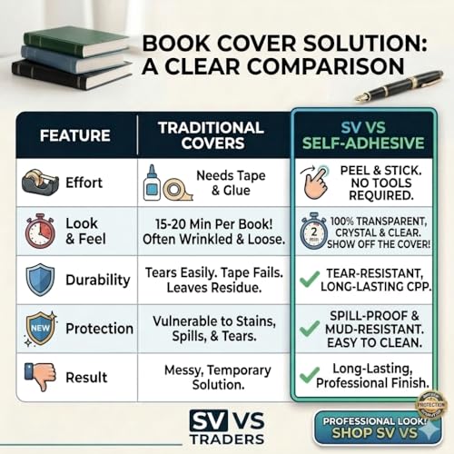 Image of 30 Sheets Book Cover Transparent /self Adhesive /Ultimate 3-in-1 Book Protection Kit - 30 Pcs |10 Small (Novels),10 Medium (Classmate),10 Large (A4 Textbooks) |100% Water,Dust & Tear-Resistant Proof,