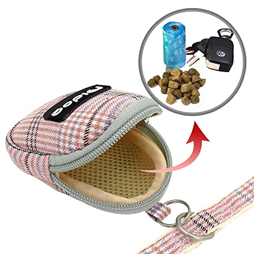 Didog Soft/Cosy Dog Vest Harness And Leash Set With Cute Bags, No Pull Escape Proof Breathable Mesh Dog Harness,Classic Plaid/Back Openable,Fit Walking Small Dogs, Cats,Pink,S #TOP4