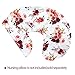 SWESEN Floral Nursing Pillow Cover for Baby Girl, Soft Organic Breastfeeding Pillow Slipcover, Burgundy Watercolor Flower