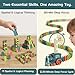 PREPHY Domino Train Toys Kids Games - Automatic Stacking Creative Game 3+ Year Old - Stem Montessori Toy for Boys 4-6 - Summer Autistic Christmas Birthday Gifts 5 6 Toddler Ages 4-8