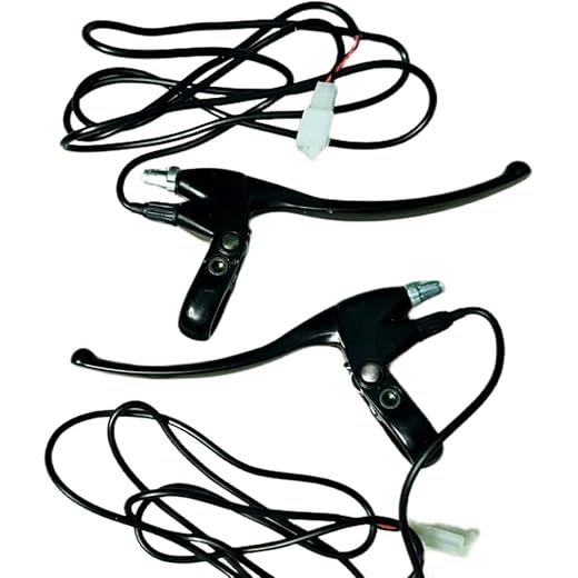 Ultron Brake Lever Set,1 Pair Durable 2 Wires Left & Right for 24v | 36v | 48v E-Bike, Electric Bicycle Electric Brake Lever Replacement Part for Electric Cycle