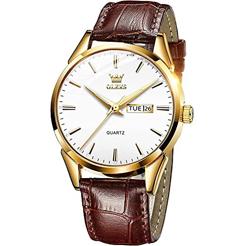 Qbaizi QBZ-S-G6898PZ-QJB Men'S Watches Leather Strap Gold Dress Watches cover