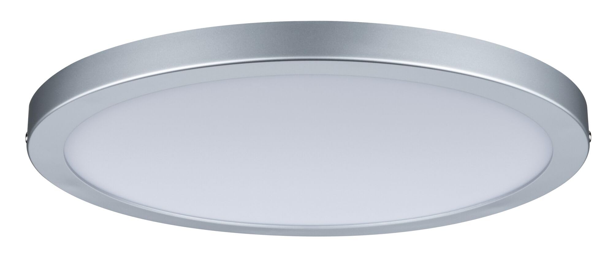 Paulmann 70865 Panel de superficie LED Atria redondo plafón 22 W luz 2700 K blanco cálido panel LED cromo mate regulable para montaje en pared/techo
