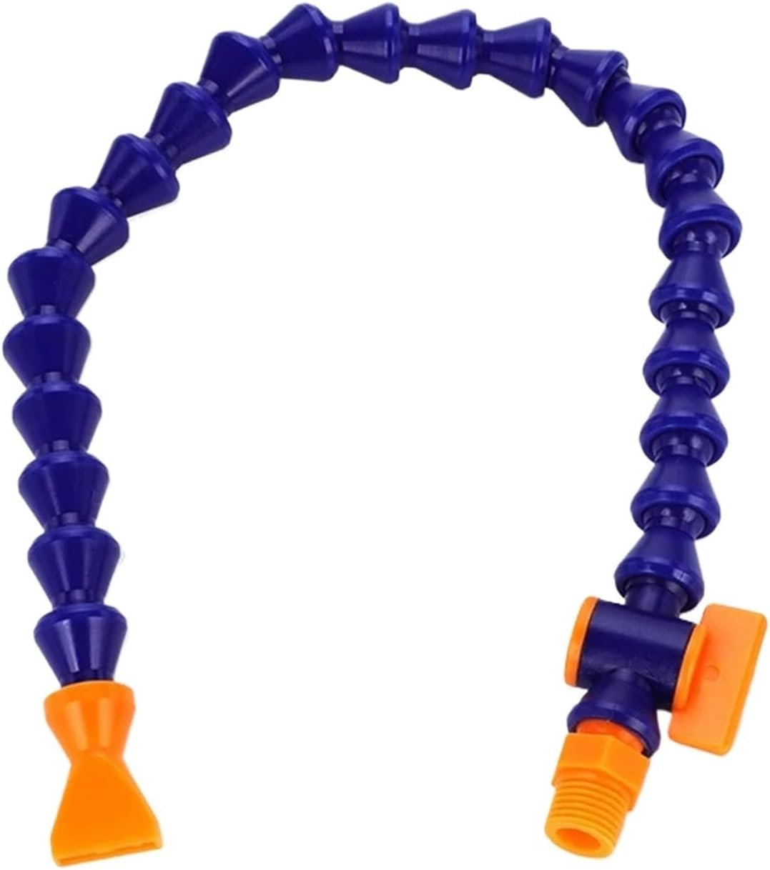 1pcs Pneumatic Tube 1/4" 3/8" 1/2" BSPT Male Thread Plastic Flexible Water Oil Coolant Pipe Hose for lathe CNC machine(Flat(with tap),G1I2-500mm)