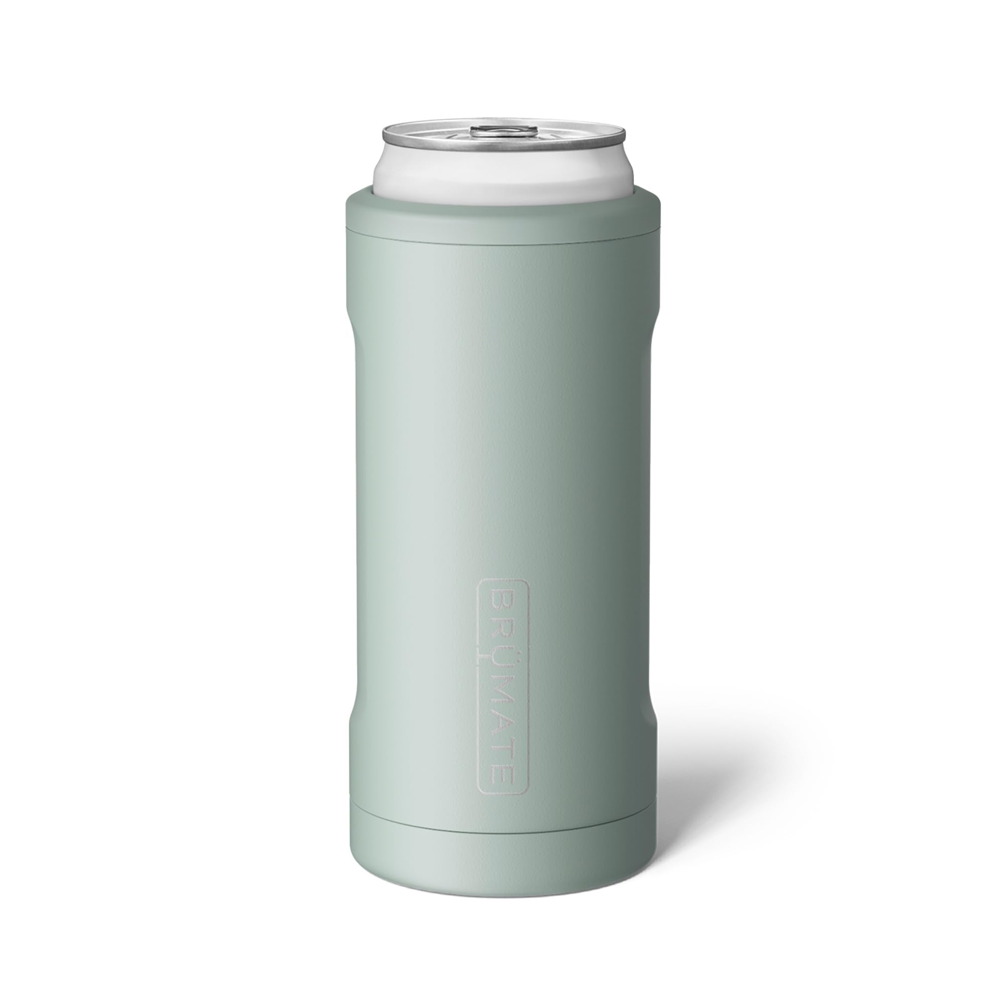 BrüMate Hopsulator Slim Can Cooler Insulated for 12oz Slim Cans | Skinny Can Insulated Stainless Steel Drink Holder for Hard Seltzer, Beer, Soda, and