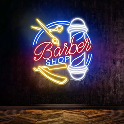 Barber Shop Neon Sign, Barber Open Shop, Barber Open Neon